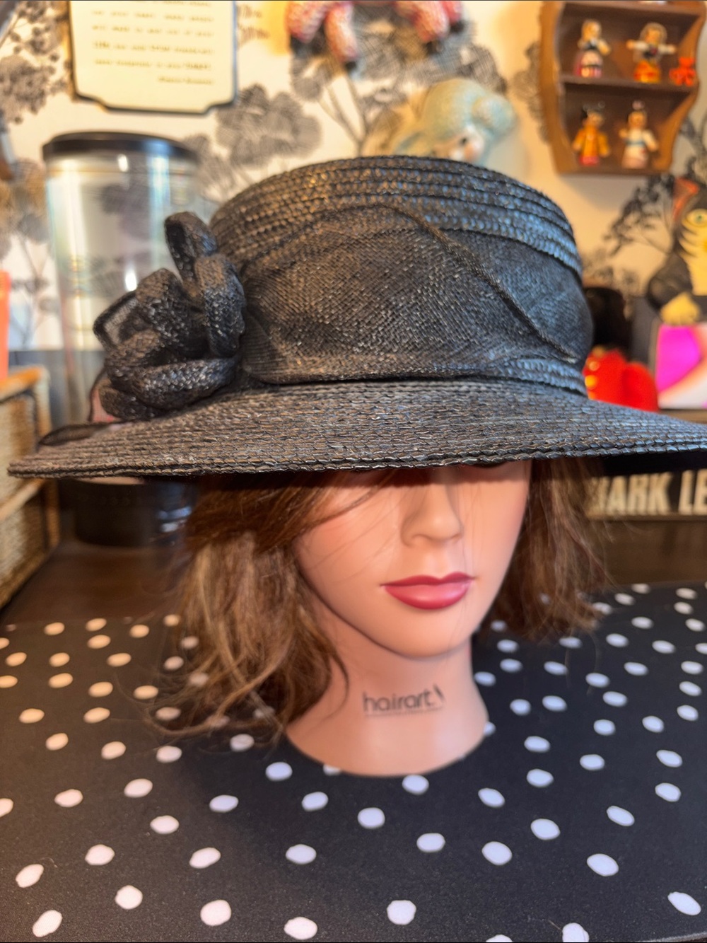 EUC VINTAGE  Betmar New York straw dress hat, featuring a classic wide brim and